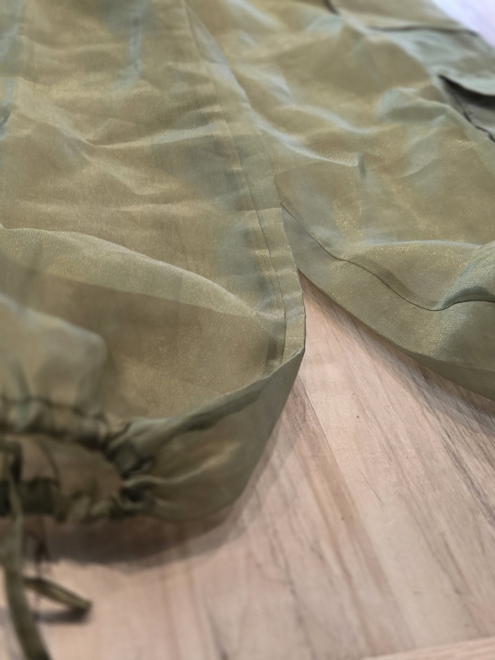 Ashley Stewart Sheer Olive Green Pants - Picture 2 of 6